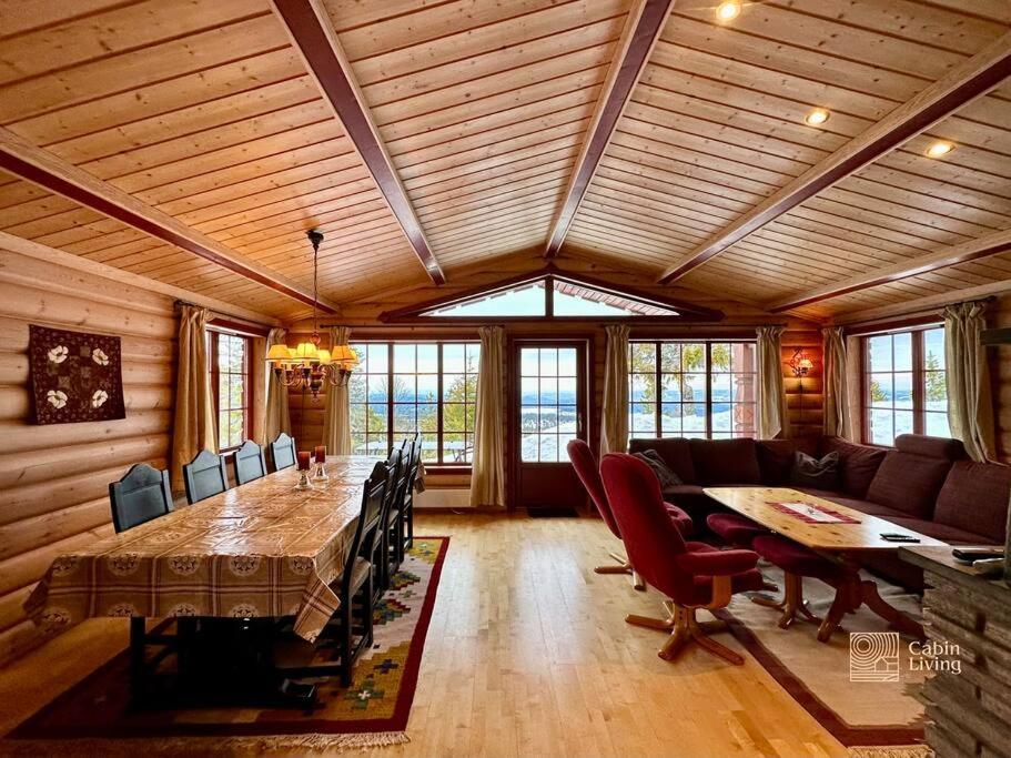 Large Cabin Sjusjoen Best View, Sauna, Ski Inout מראה חיצוני תמונה